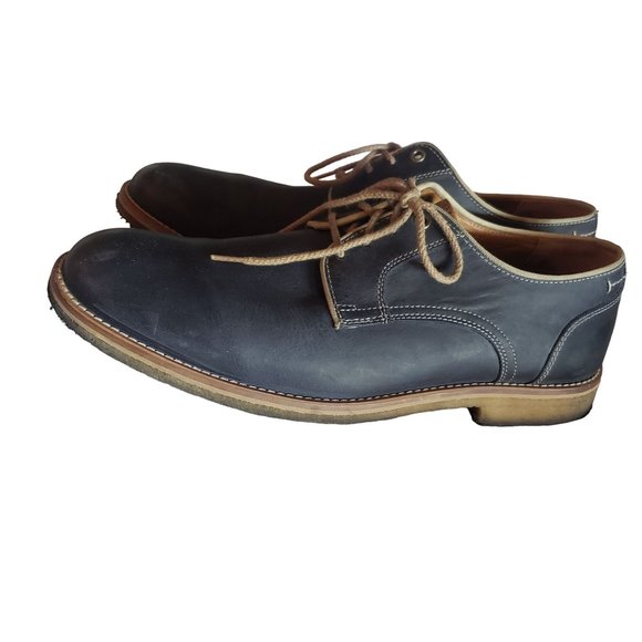 J&M Est.1850 Men's Sized 10.5 M DARK BLUE LEATHER - Picture 2 of 9